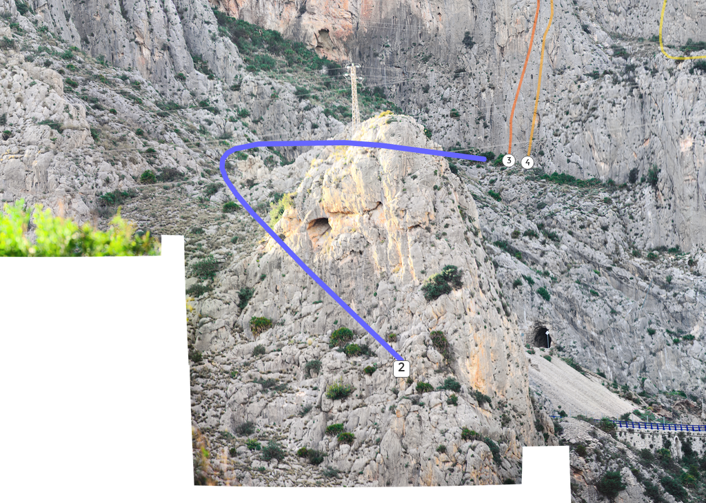 Approach to `Las Teta de mi Novia` and `Espermacio` @ Mascarat South Face: